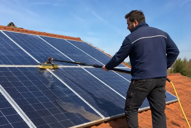 Nettoyage et entretien de panneaux solaires à la Boissière-du-Doré